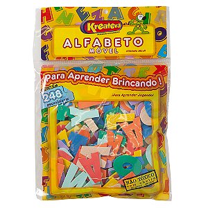 Alfabeto Móvel 40mm (Altura) Com 248 Peças