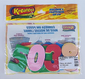 KIT 3 Unidades - Números Móveis Médio 70mm (Altura) Com 30 Peças
