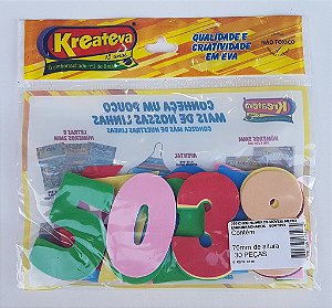 KIT 3 Unidades - Números Móveis Médio 70mm (Altura) Com 30 Peças