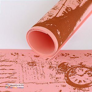 Folha EVA Estampado 40x60cm VINTAGE Salmon