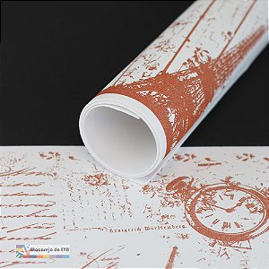 Folha EVA Estampado 40x60cm VINTAGE Branco