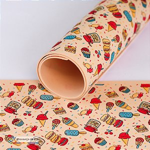 Folha EVA Estampado 40x60cm DOCES Pele