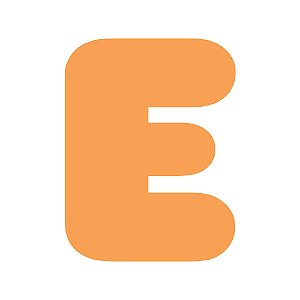 Letra unitária - LETRA "E" (120mm Altura) Cores Sortidas