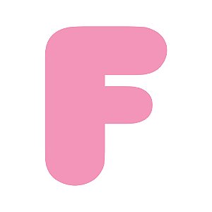 Pacote 10 unidades LETRA "F" (120mm Altura) Cores Sortidas