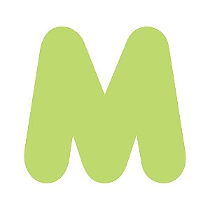 Letra unitária - LETRA "M" (120mm Altura) Cores Sortidas