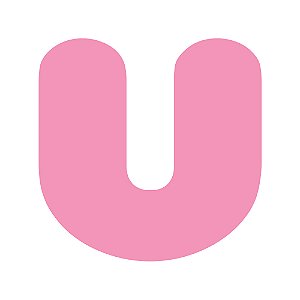 Letra unitária - LETRA "U" (120mm Altura) Cores Sortidas