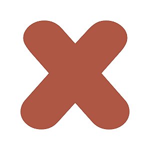 Letra unitária - LETRA "X" (120mm Altura) Cores Sortidas