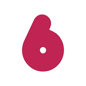 Número unitário - NÚMERO "6" (120mm Altura) Cores Sortidas