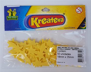 Mini Aplique "ESTRELA CADENTE" (Blister 50 unidades) Cor Amarela