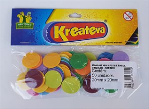 Mini Aplique "CÍRCULOS" (Blister 50 unidades) Cores Sortidas