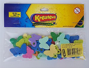 KIT 3 Blisters - Mini Aplique "BORBOLETA" (Blister 50 unidades) Cores Sortidas