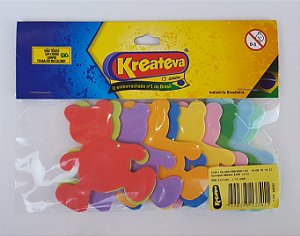 Aplique Médio "URSO" (Blister 10 unidades) Cores Sortidas