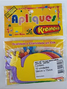 Aplique Médio "CARACOL" (Blister 10 unidades) Cores Sortidas