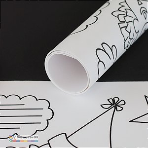Pacote 5 Folhas EVA Para Colorir (Serigrafado UV) 40x60cm PALHAÇO Grande
