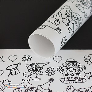 Folha EVA Para Colorir (Serigrafado UV) 40x60cm PALHAÇOS