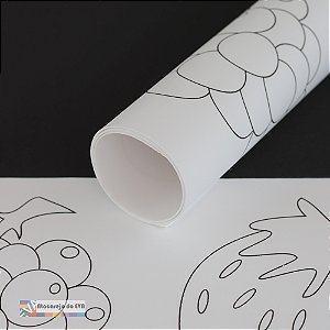 Pacote 5 Folhas EVA Para Colorir (Serigrafado UV) 40x60cm FRUTAS