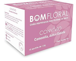 Caixa de Chá BomFloRal Convívio com 15 Sachês