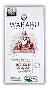 Chocolate Orgânico Zero Açúcar 72% Cacau