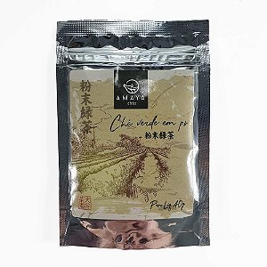 chá verde em pó 40g