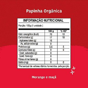 Papinha Orgânica de Maçã e Morango