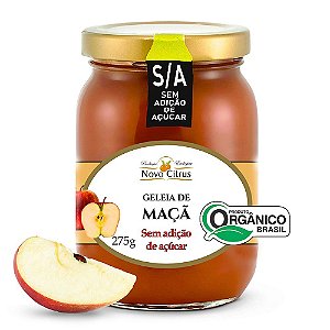 GELEIA ORGANICA MAÇÃ S/ AÇÚCAR Novo Citrus 275g