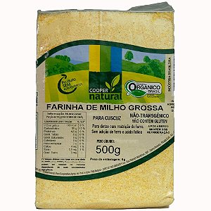 FARINHA DE MILHO AMARELA (GROSSA) ORGANICO 500G Novo