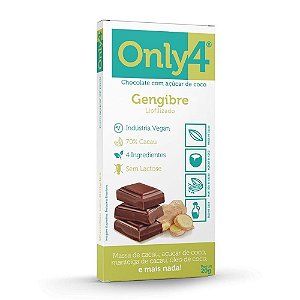 Only4 70% cacau c/Gengibre Liof  20g - Display com15