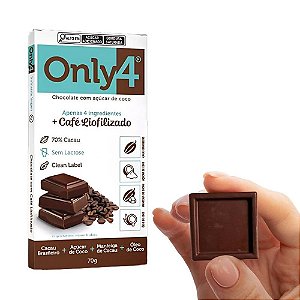 ONLY4 70% Cacau com Café Liofilizado 70g - Display com 6