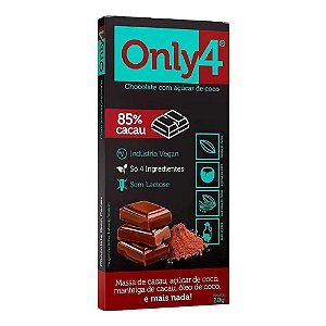 Only4 85% cacau 20g Tudo Zero Leite Display com 15