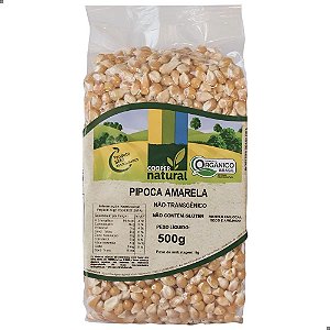 MILHO PIPOCA AMARELA ORGANICO COOPERNATURAL 500G