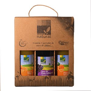 CAIXA COM 3 SUCOS INTEGRAIS DE 300ML ORGANICO Coopernatural
