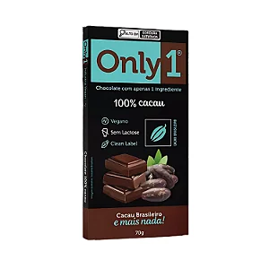 ONLY1-100% cacau 70g - Tudo Zero Leite
