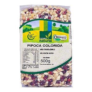 MILHO PIPOCA COLORIDA ORGANICO - COOPERNATURAL - 500G