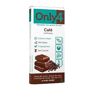 Only4 70% cacau c/Cafe Liof 20g - Tudo Zero Leite