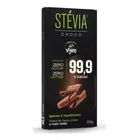 SteviaChoco 99,9% Cacau 20g - Tudo Zero Leite