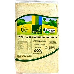 Farinha de Mandioca Torrada ORGANICO - Coopernatural - 500g - Sem gluten