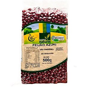 FEIJÃO AZUKI ORGÂNICO - Coopernatural - 500g - Kit com 2 unidades