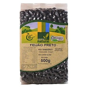 Feijão Preto Orgânico - Coopernatural - 500g - Kit com 2 unidades