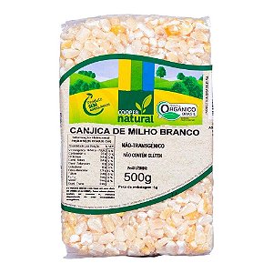CANJICA DE MILHO BRANCO ORGANICO - COOPERNATURAL - 500G