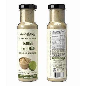 MOLHO TAHINE COM LIMAO - PURO E LEVE - 250ML