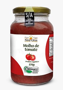 MOLHO DE TOMATE ORGÂNICO - NOVO CITRUS -  570G