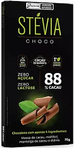 SteviaChoco 88% Cacau  - Tudo Zero Leite - 70g