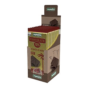DISPLAY CHOCOLATE 70% C/ TAMARAS - VEGANUTRIS - 10 UNID 42G