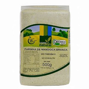 FARINHA DE MANDIOCA BRANCA ORGANICO - Coopernatural - 500g - Sem gluten