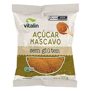 ACUCAR MASCAVO S/Glúten ORG -  VITALIN - .300G