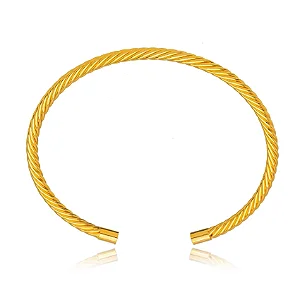 Bracelete Torcido Liso Ouro