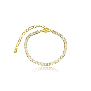 Pulseira Riviera Cristais Ouro