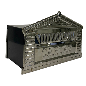 Caixa de Correios Tijolinho Frente Inox 20X25X12cm para Muro