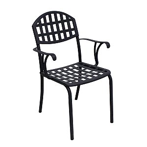 Poltrona Cadeira para Mesa de Jantar e Jardim Modelo Verão em Alumínio