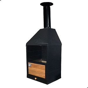 Churrasqueira Moderna de Parede e Bancada Vulkania Grill com Grelha Inox e Abridor Bebida